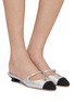 Figure View - Click To Enlarge - MIU MIU - 35 Two-Tone Mary Jane Slides
