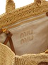 Detail View - Click To Enlarge - MIU MIU - Small N/S Crochet Raffia Tote Bag