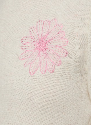  - MARDI MERCREDI-ACTIF - Flower Motif Embroidered Knit Sweater