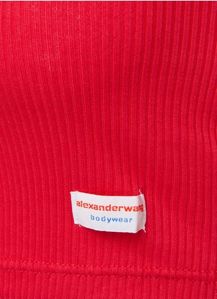  - ALEXANDER WANG - Bodywear Cropped Ribbed Crewneck T-Shirt