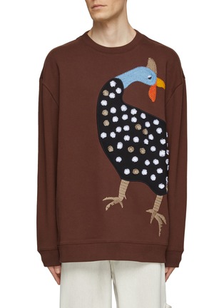 Main View - Click To Enlarge - LOEWE - x Suna Fujita Guinea Fowl Sweatshirt