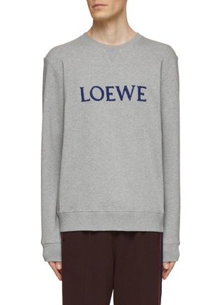 Main View - Click To Enlarge - LOEWE - Diagonal Stitch Logo Sweatshirt