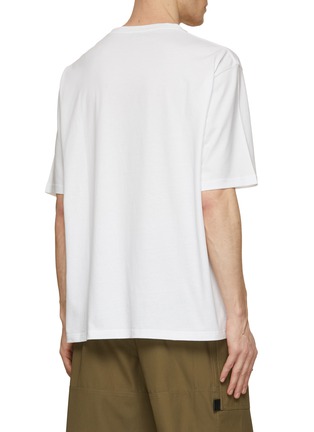 Back View - Click To Enlarge - LOEWE - Distorted Logo Cotton T-Shirt