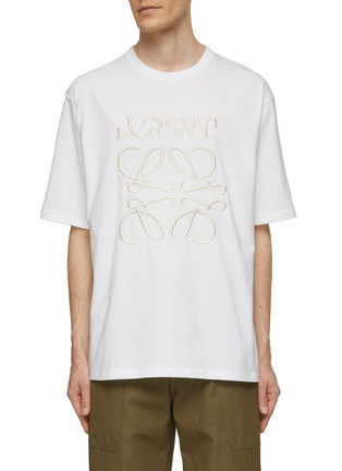 Main View - Click To Enlarge - LOEWE - Distorted Logo Cotton T-Shirt