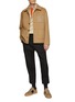 Figure View - Click To Enlarge - LOEWE - Leather Anagram Pocket Workwear Jacket