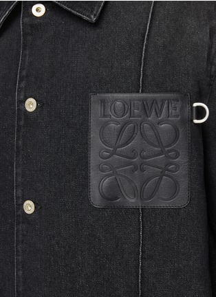  - LOEWE - Leather Anagram Patch Denim Jacket