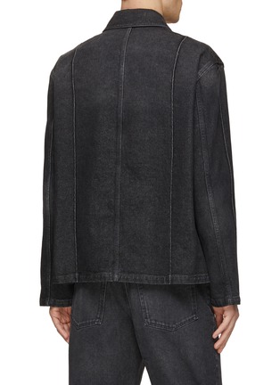 Back View - Click To Enlarge - LOEWE - Leather Anagram Patch Denim Jacket