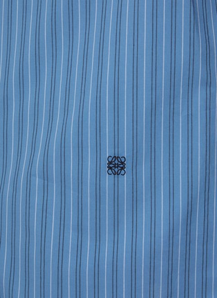  - LOEWE - Contrast Collar Striped Cotton Shirt