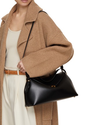 Front View - Click To Enlarge - TOTEME - T-Lock Leather Top Handle Bag