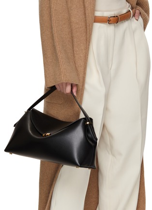 Figure View - Click To Enlarge - TOTEME - T-Lock Leather Top Handle Bag