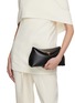 Front View - Click To Enlarge - TOTEME - T-Lock Leather Clutch Bag