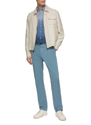 Figure View - Click To Enlarge - PAUL & SHARK - Gradient Linen Shirt