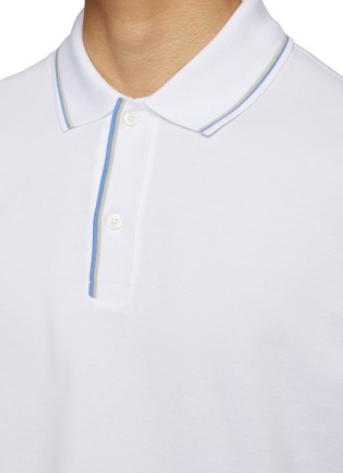  - PAUL & SHARK - Contrast Stripe Trim Cotton Polo Shirt