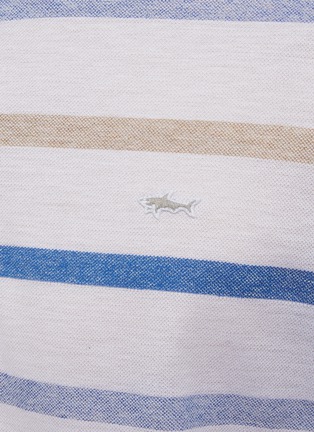  - PAUL & SHARK - Striped Shark Logo Cotton Polo Shirt