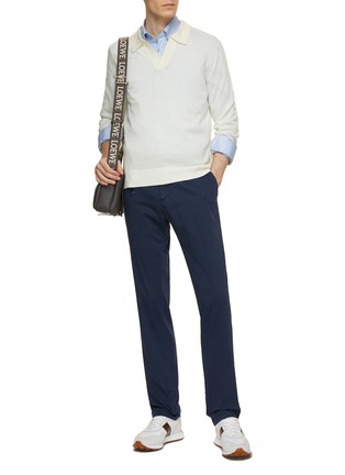 Figure View - Click To Enlarge - PAUL & SHARK - Flat Front Silk Stretch Chino