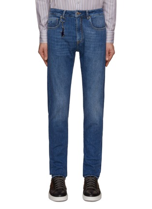 Main View - Click To Enlarge - PAUL & SHARK - Flat Front Stretch Denim Straight Leg Jeans