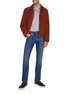Figure View - Click To Enlarge - PAUL & SHARK - Flat Front Stretch Denim Straight Leg Jeans