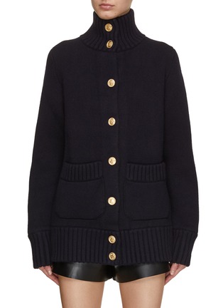 Main View - Click To Enlarge - BARRIE - x Sofia Coppola High Ribbed Collar Chunky Button Up Jacket