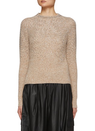 Main View - Click To Enlarge - ERMANNO SCERVINO - Hotfix Chunky Ribbed Knit Sweater