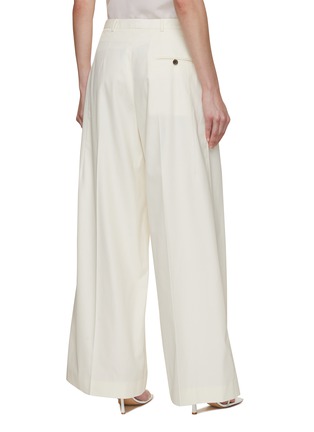 Back View - Click To Enlarge - GIA STUDIOS - Front Pleat Tailored Wide Leg Pants