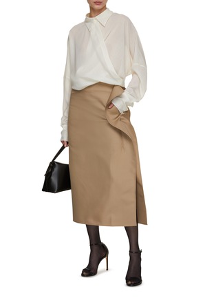 Figure View - Click To Enlarge - GIA STUDIOS - Side Flap Pencil Skirt