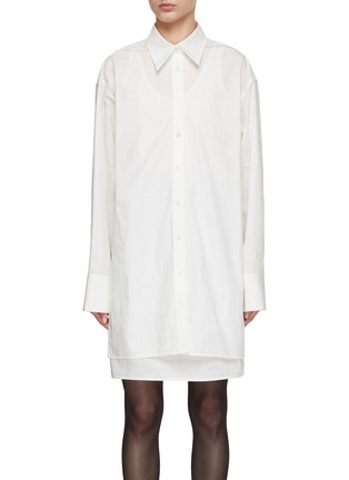 Main View - Click To Enlarge - GIA STUDIOS - 2-in-1 Layered Shirt Dress