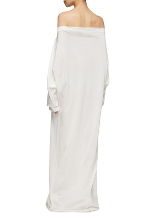 Back View - Click To Enlarge - GIA STUDIOS - Off The Shoulder Draped Jersey Long Dress