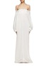 Main View - Click To Enlarge - GIA STUDIOS - Off The Shoulder Draped Jersey Long Dress