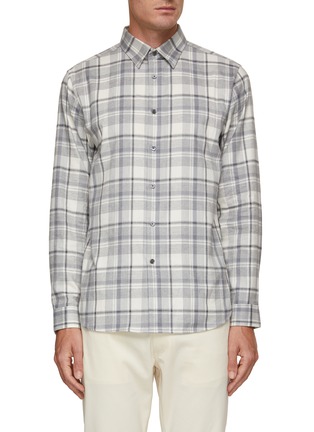 Main View - Click To Enlarge - THEORY - Irving Plaid Cotton Shirt