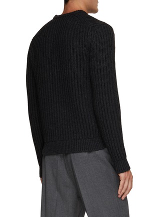 Back View - Click To Enlarge - THEORY - Crewneck Cable Knit Sweater