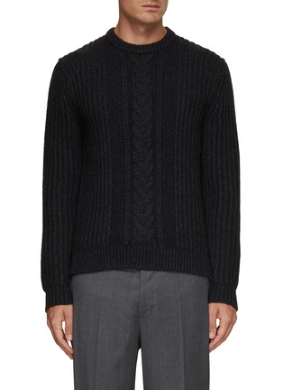 Main View - Click To Enlarge - THEORY - Crewneck Cable Knit Sweater