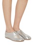 Figure View - Click To Enlarge - EQUIL - Brooklyn Metallic Leather Mirror Flats