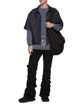 thumbnail image 2 of HAOLEI Denim Jacket Men UK Sale Clearance Western Style Outerwear Long Sleeve Casual Wear Loose Fit Lightweight Outdoor Top Button Down Jean Coat Classic Vintage Washed Cowboy Denim Jackets Plus Size M-5XL 2 of 14