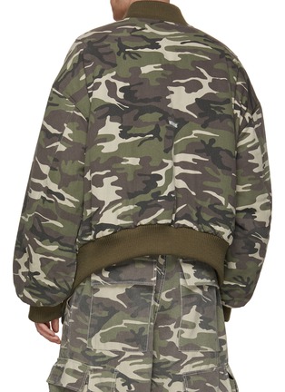 Back View - Click To Enlarge - WE11DONE - Oversized Camouflage Print Bomber Jacket