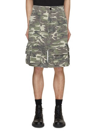 Main View - Click To Enlarge - WE11DONE - Camouflage Cargo Shorts