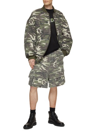Figure View - Click To Enlarge - WE11DONE - Camouflage Cargo Shorts
