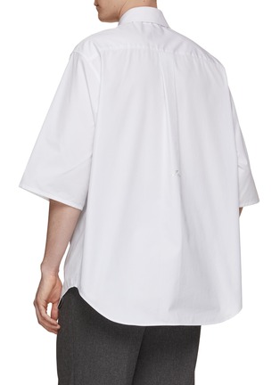 Back View - Click To Enlarge - WE11DONE - Oversized Quarter Sleeve Shirt