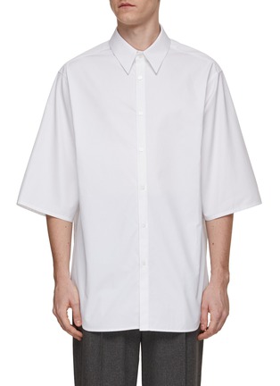 Main View - Click To Enlarge - WE11DONE - Oversized Quarter Sleeve Shirt