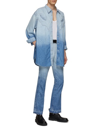 Figure View - Click To Enlarge - TOGA VIRILIS - Side Zip Gradient Jeans
