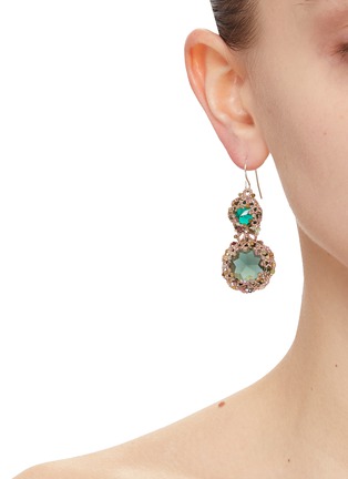 Figure View - Click To Enlarge - LORINA BALTEANU - Odetta Chrome Diopside Earrings