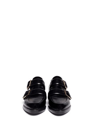 Figure View - Click To Enlarge - ALEXANDER WANG - Jacquetta cutout monk-strap leather shoes