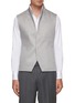 Main View - Click To Enlarge - MAGNUS & NOVUS - Stand Collar Denim Linen Gilet