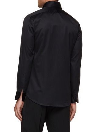 Back View - Click To Enlarge - MAGNUS & NOVUS - Spread Collar Cotton Sheen Shirt