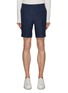 Main View - Click To Enlarge - MAGNUS & NOVUS - Side Adjuster Denim Linen Shorts