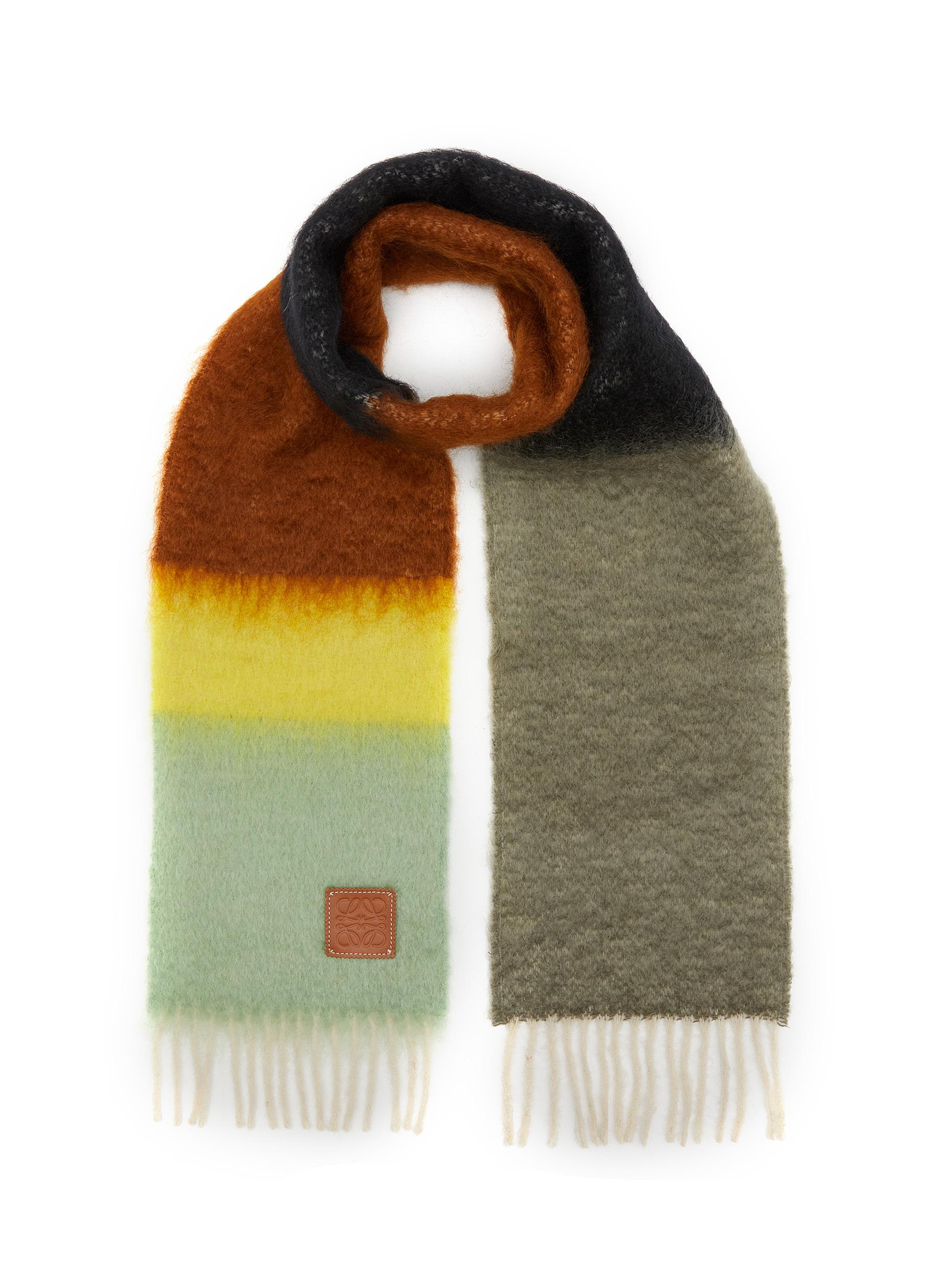 LOEWE Gradient Stripe Mohair Wool Scarf Women Lane Crawford