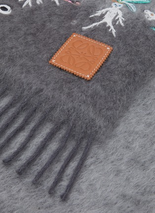 Detail View - Click To Enlarge - LOEWE - x Suna Fujita Mandragora Emboidered Mohair Wool Scarf