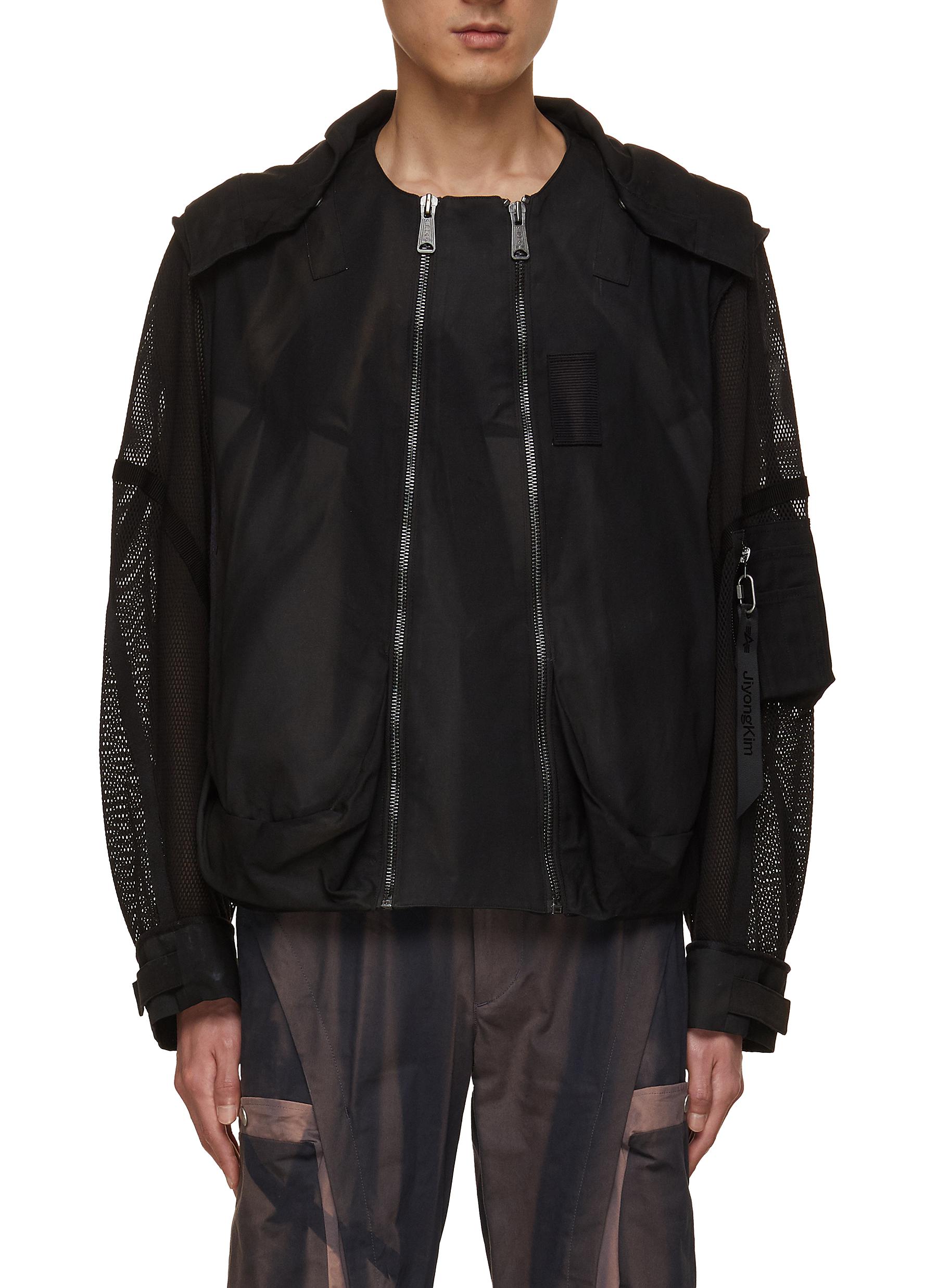 JIYONGKIM | Sun Bleached Mesh Sleeve Jacket | Men | Lane Crawford