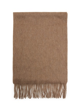 Detail View - Click To Enlarge - JOVENS - Cashmere Fringed Waterweave Scarf