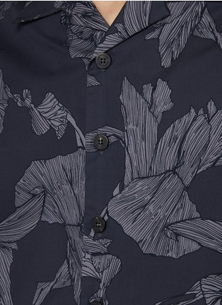  - NEIL BARRETT - Flower Print Boxy Cotton Shirt