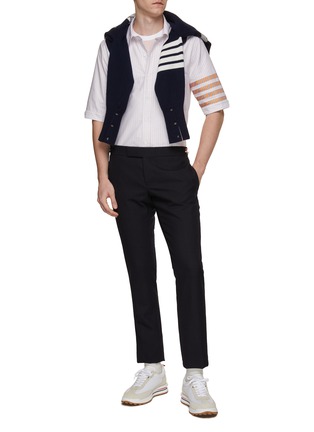 Figure View - Click To Enlarge - THOM BROWNE  - 4 Bar University Striped Shirt